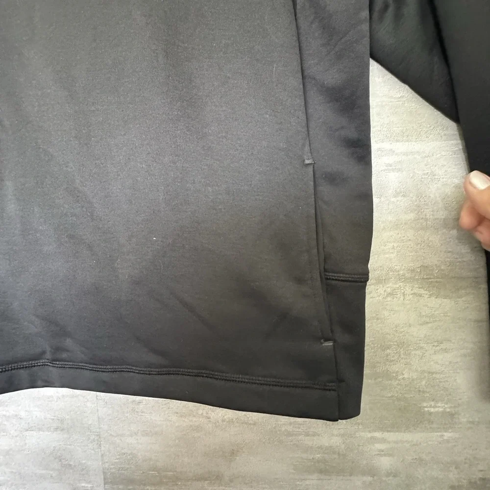Theory+ Mens Serge Black stretch‎ Crewneck Pullover With Pockets Sz Med